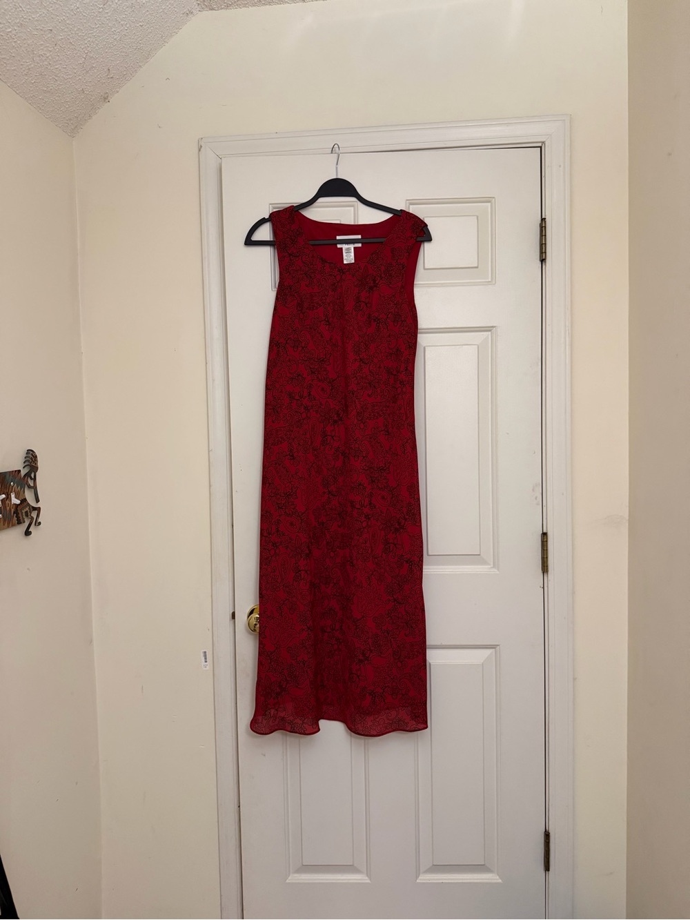 Studio I Red Sleeveless Floral Maxi Dress